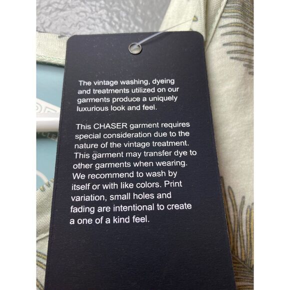 Chaser Women's Top with Tropical Leaves with a Scoop Back Size Small - Picture 8 of 10